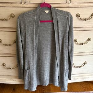 J. Crew Women's Heather Gray Open Cardigan